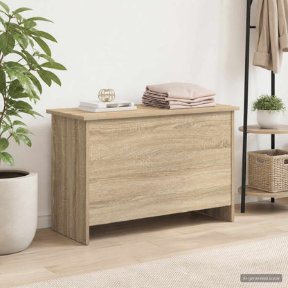 vidaXL Storage Chest Sonoma Oak 80 x 40 x 50 cm Engineered Wood