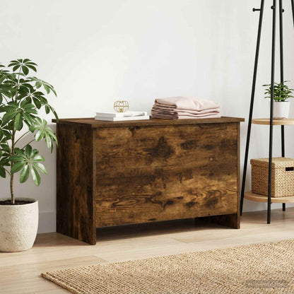 vidaXL Storage Chest Smoked Oak 80 x 40 x 50 cm Engineered Wood