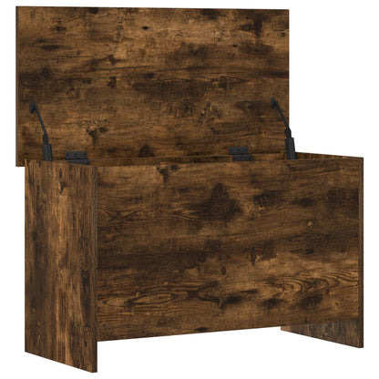 vidaXL Storage Chest Smoked Oak 80 x 40 x 50 cm Engineered Wood