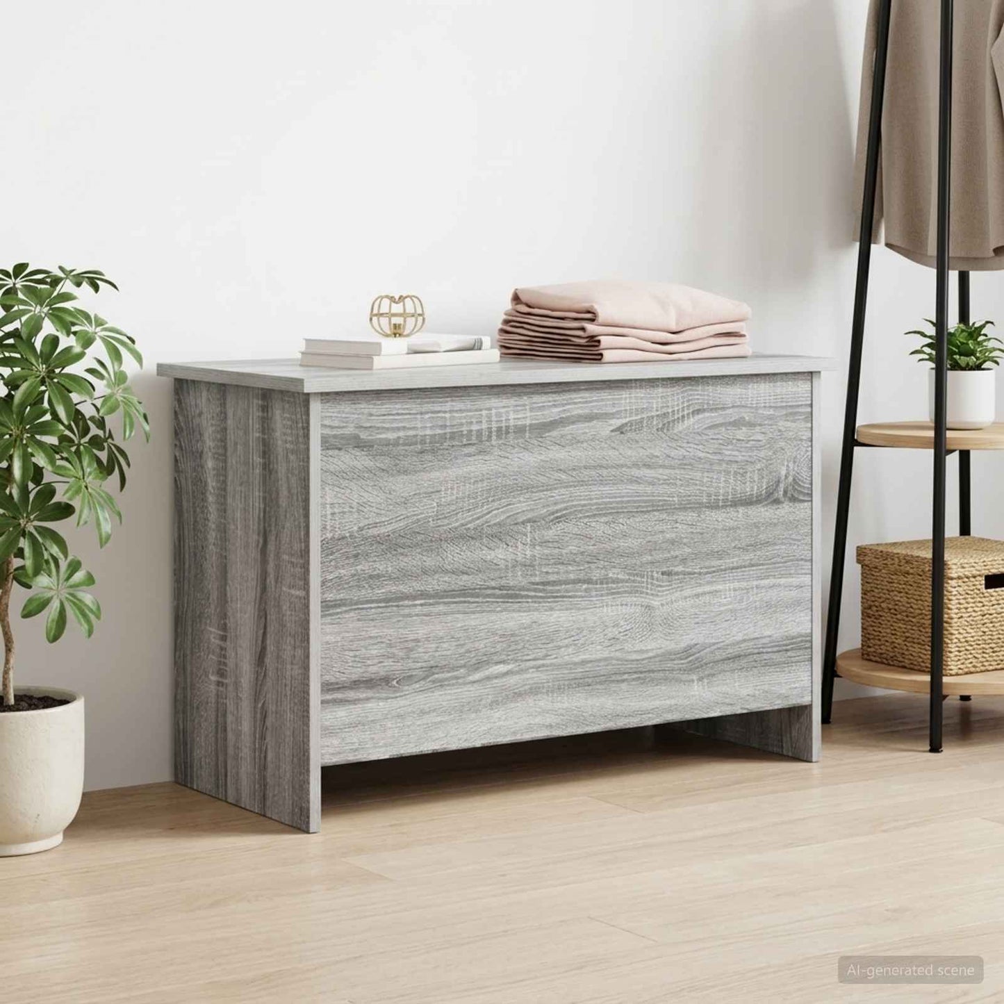 vidaXL Storage Chest Grey Sonoma 80 x 40 x 50 cm Engineered Wood