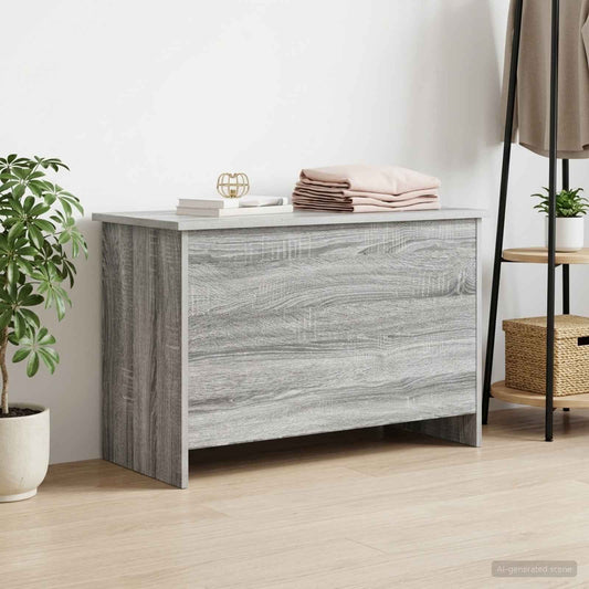 vidaXL Storage Chest Grey Sonoma 80 x 40 x 50 cm Engineered Wood