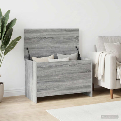 vidaXL Storage Chest Grey Sonoma 80 x 40 x 50 cm Engineered Wood
