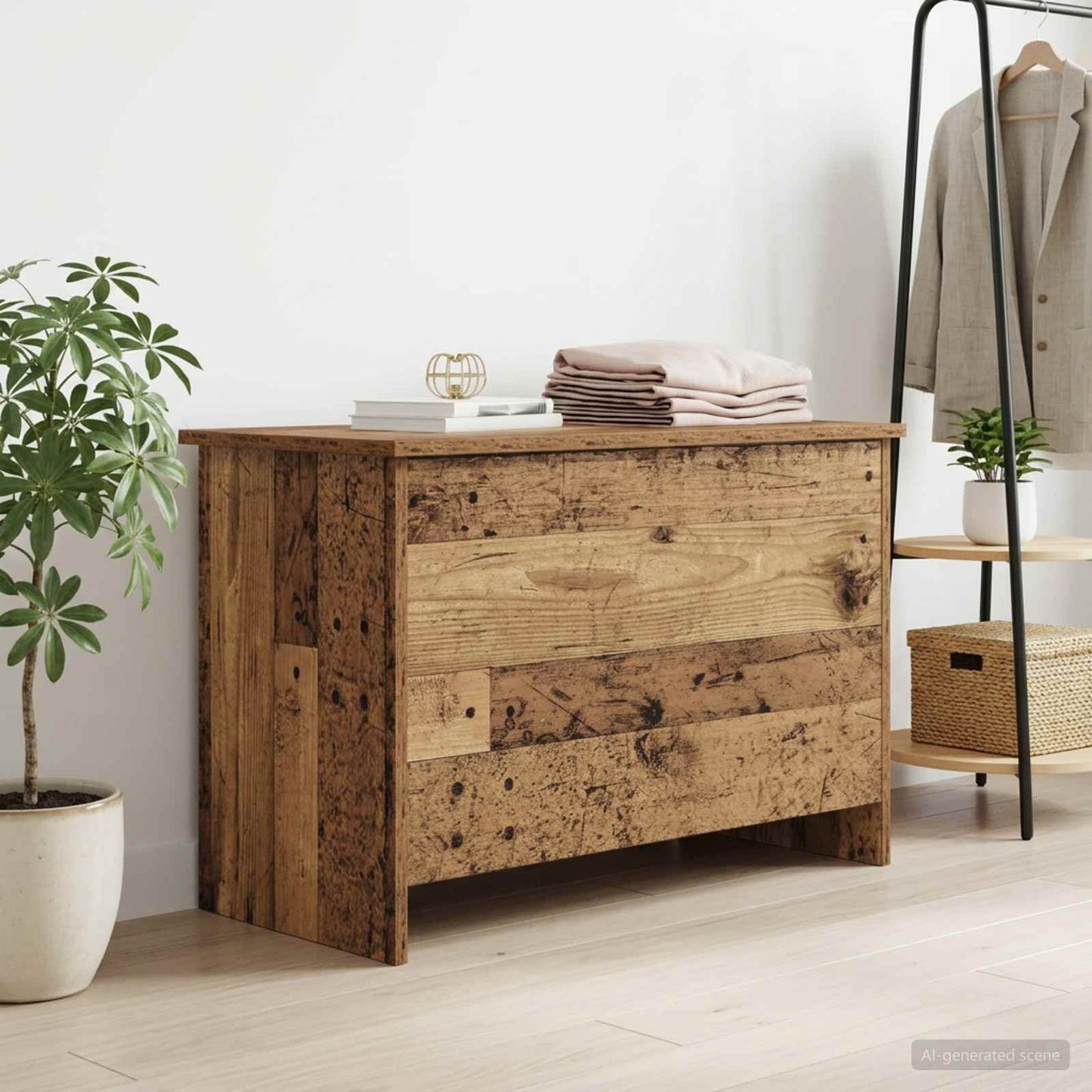 vidaXL Storage Chest Old Wood 80 x 40 x 50 cm Engineered Wood