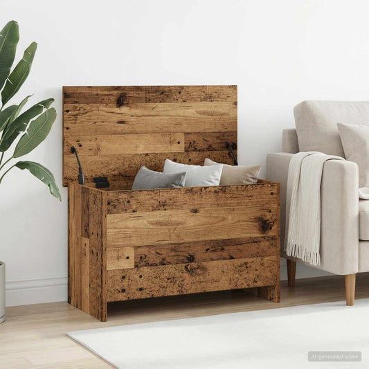 vidaXL Storage Chest Old Wood 80 x 40 x 50 cm Engineered Wood