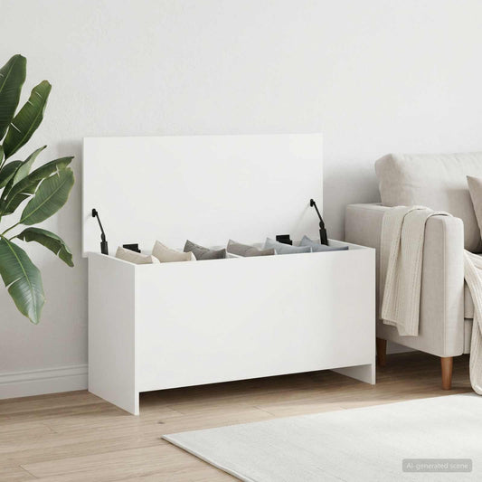 vidaXL Storage Chest White 100 x 40 x 50 cm Engineered Wood