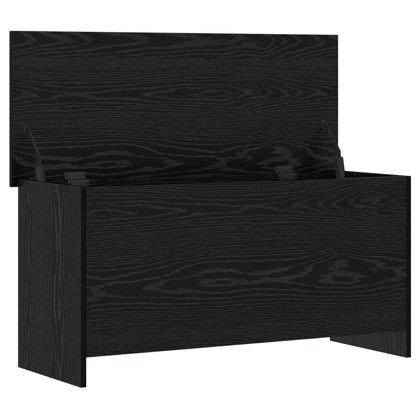 vidaXL Storage Chest Black Oak 100 x 40 x 50 cm Engineered Wood
