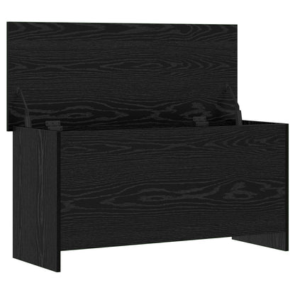 vidaXL Storage Chest Black Oak 100 x 40 x 50 cm Engineered Wood