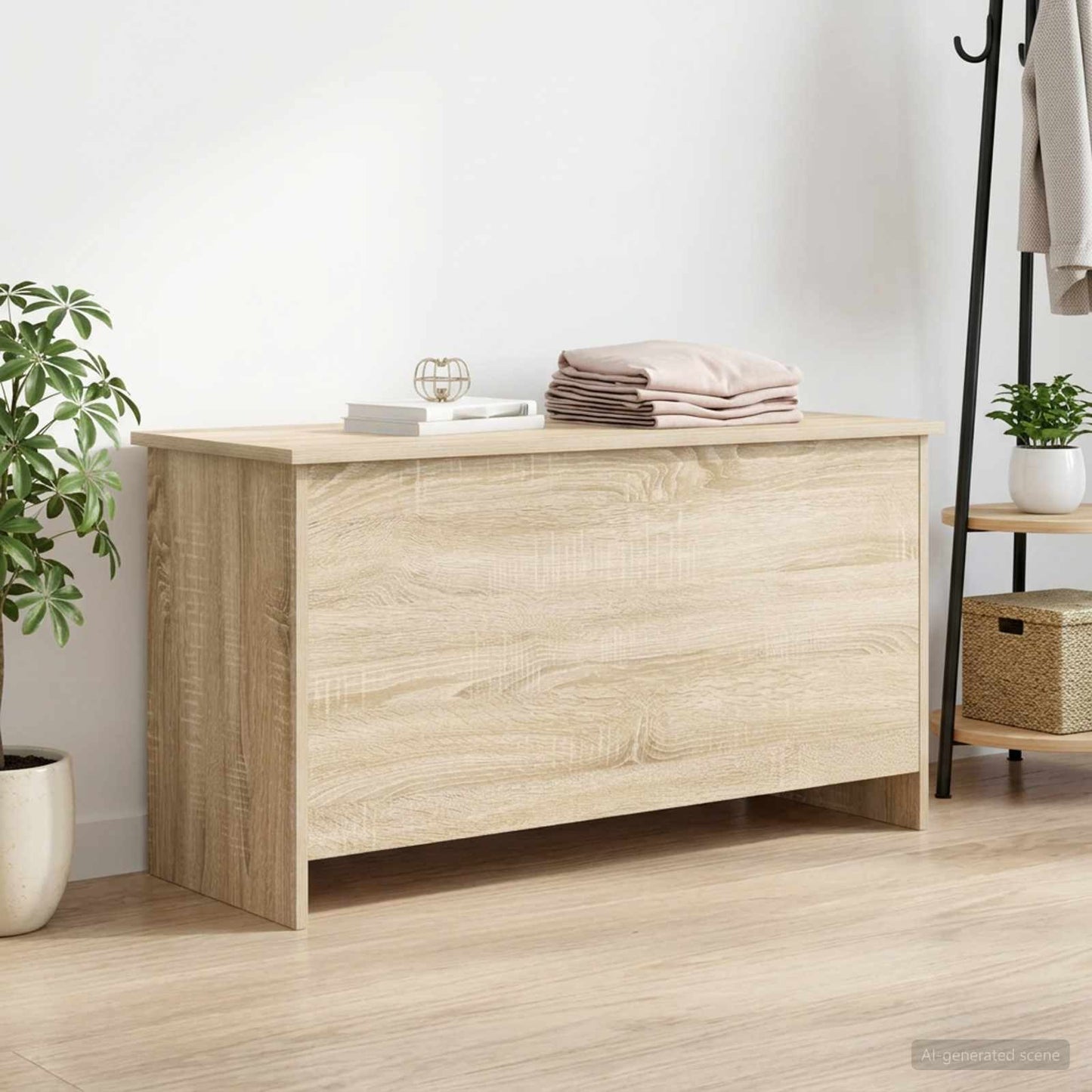 vidaXL Storage Chest Sonoma Oak 100 x 40 x 50 cm Engineered Wood