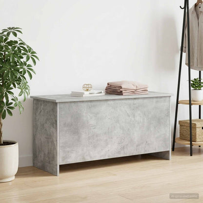 vidaXL Storage Chest Concrete Grey 100 x 40 x 50 cm Engineered Wood