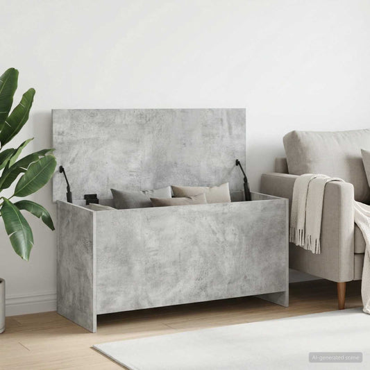 vidaXL Storage Chest Concrete Grey 100 x 40 x 50 cm Engineered Wood