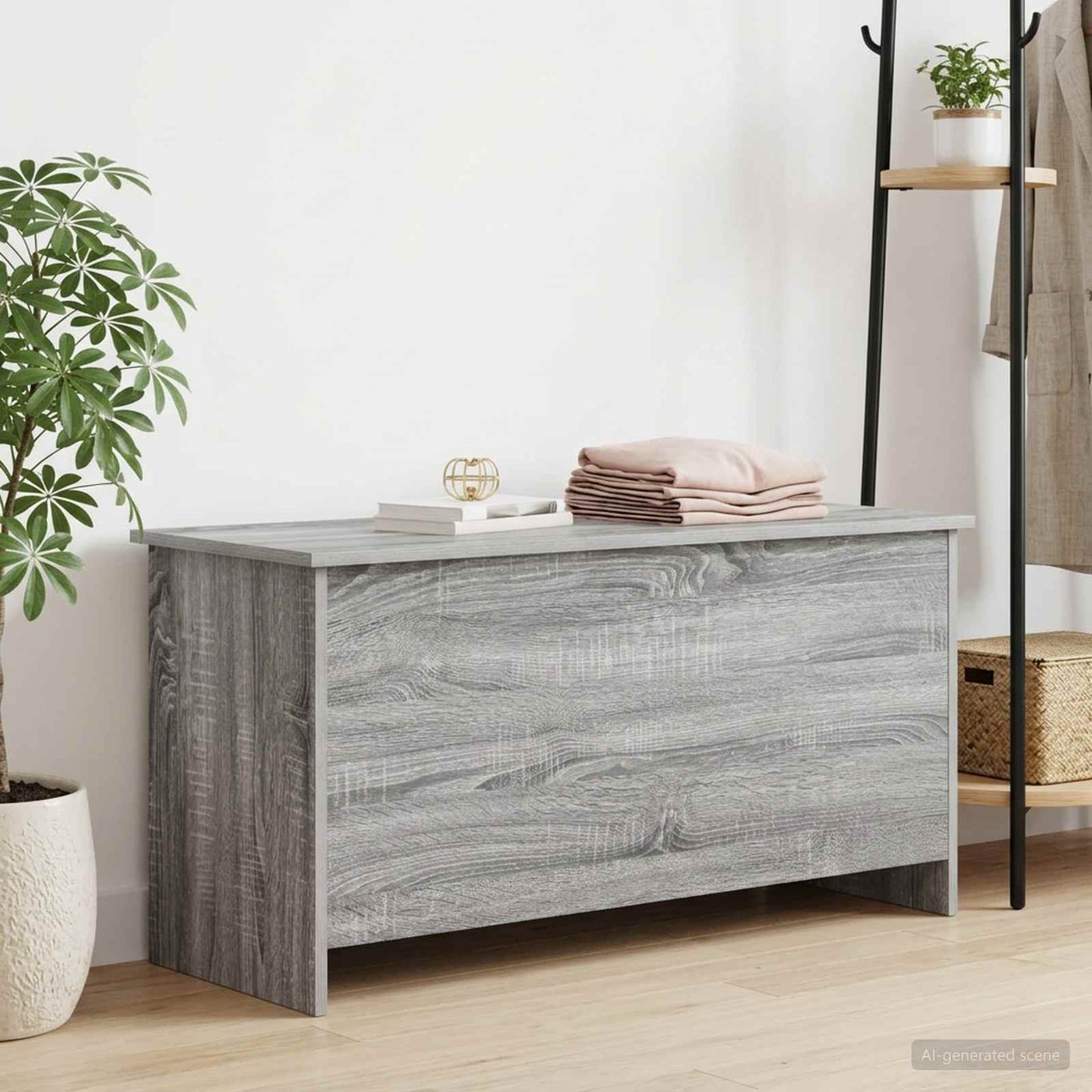 vidaXL Storage Chest Grey Sonoma 100 x 40 x 50 cm Engineered Wood