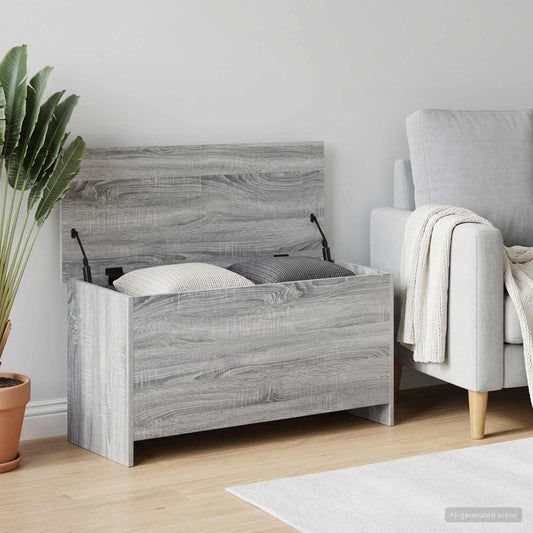 vidaXL Storage Chest Grey Sonoma 100 x 40 x 50 cm Engineered Wood