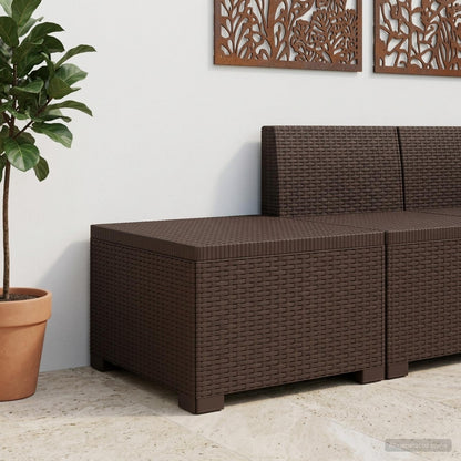 vidaXL 1-Seater Garden Sofa Rattan Look PP Brown
