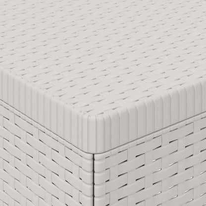 vidaXL 1-Seater Garden Sofa Rattan Look PP White