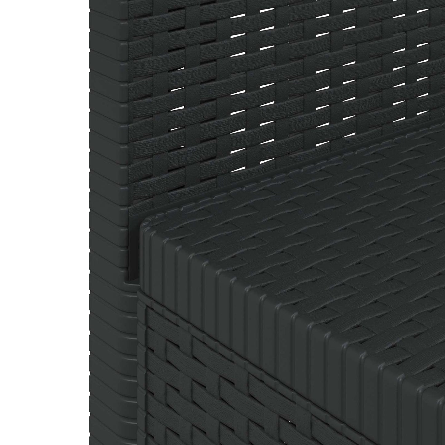 vidaXL 1-Seater Garden Sofa Rattan Look PP Anthracite