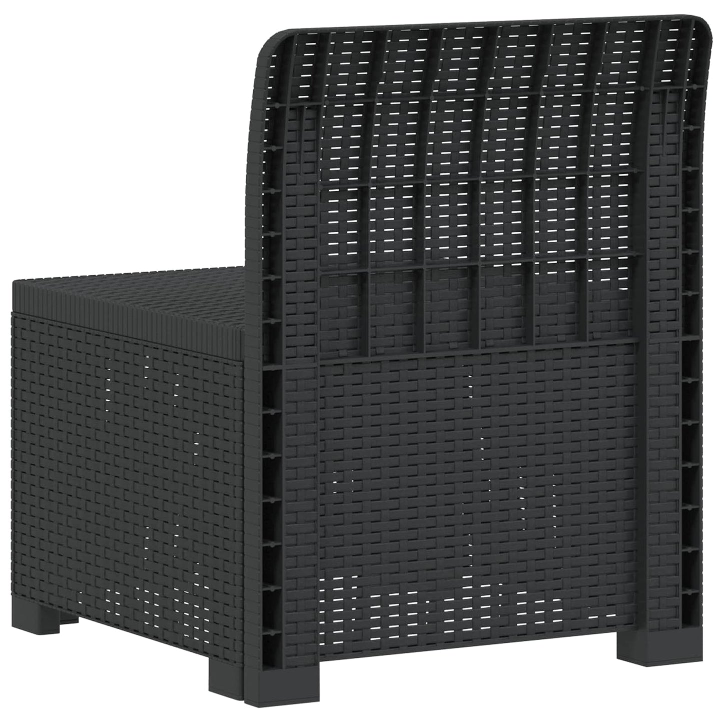 vidaXL 1-Seater Garden Sofa Rattan Look PP Anthracite