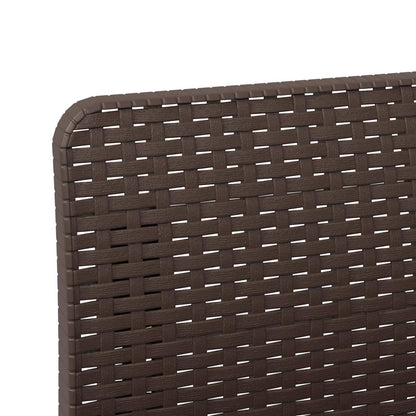vidaXL 1-Seater Garden Sofa Rattan Look PP Brown