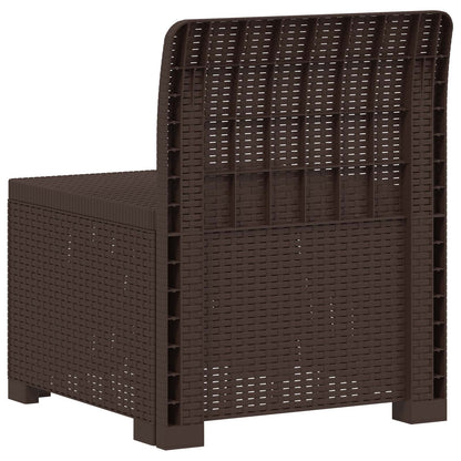 vidaXL 1-Seater Garden Sofa Rattan Look PP Brown