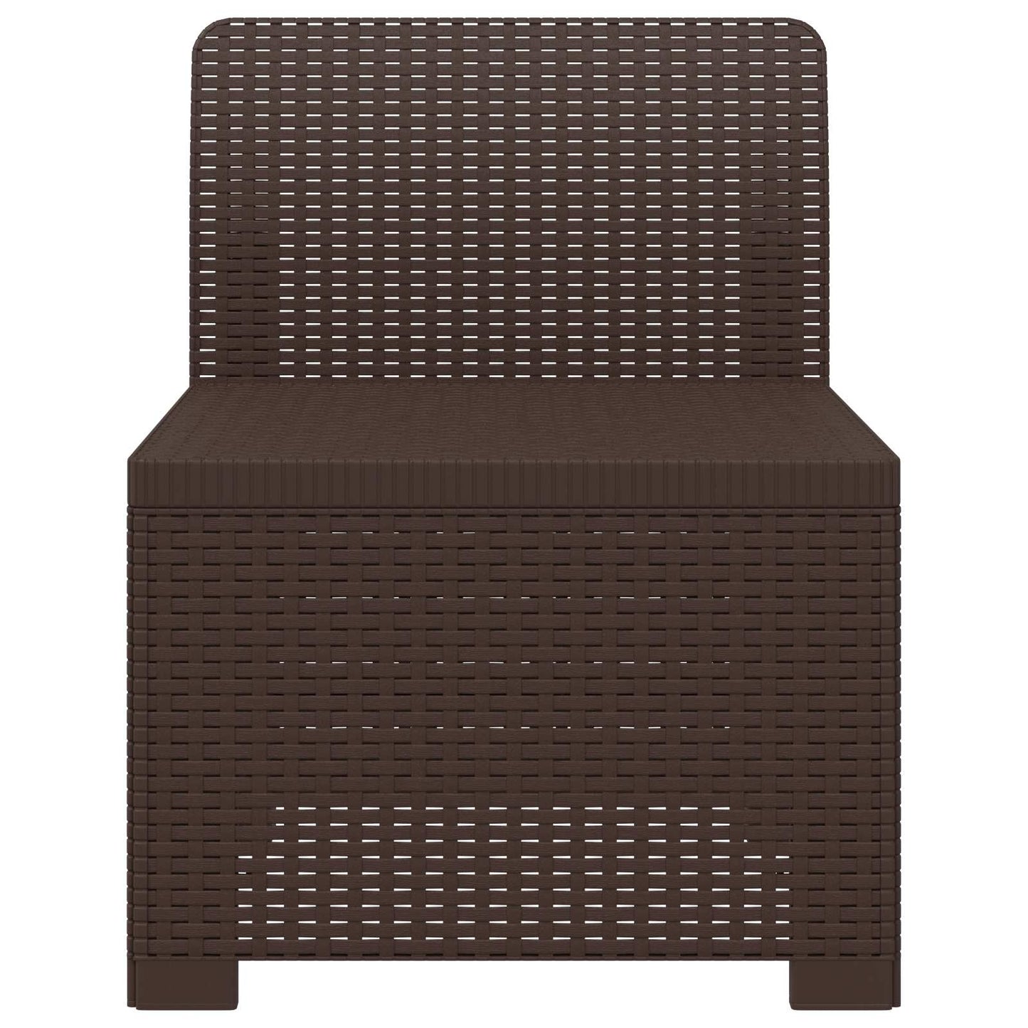 vidaXL 1-Seater Garden Sofa Rattan Look PP Brown