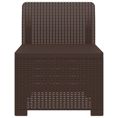 vidaXL 1-Seater Garden Sofa Rattan Look PP Brown