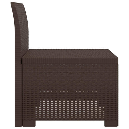 vidaXL 1-Seater Garden Sofa Rattan Look PP Brown