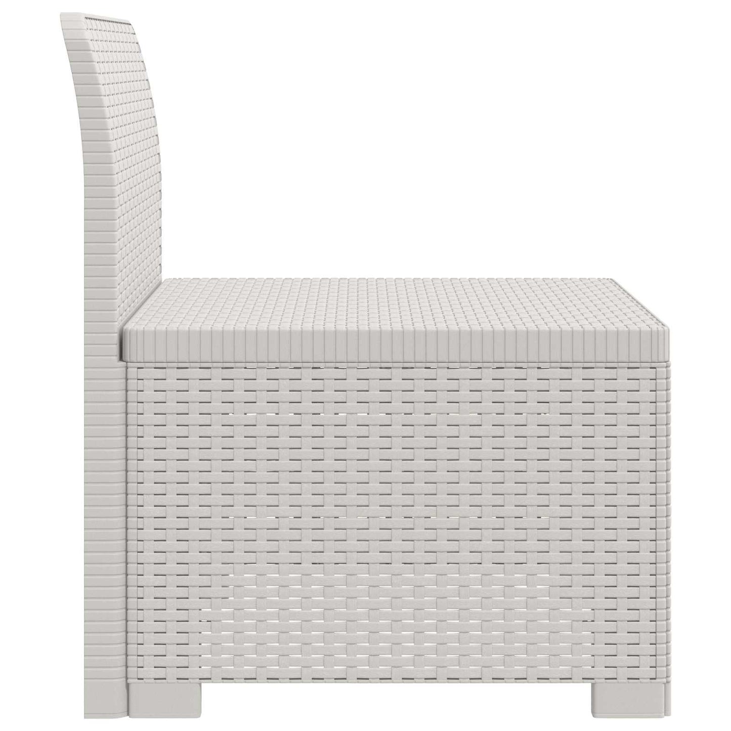 vidaXL 1-Seater Garden Sofa Rattan Look PP White