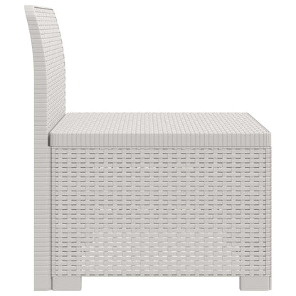 vidaXL 1-Seater Garden Sofa Rattan Look PP White