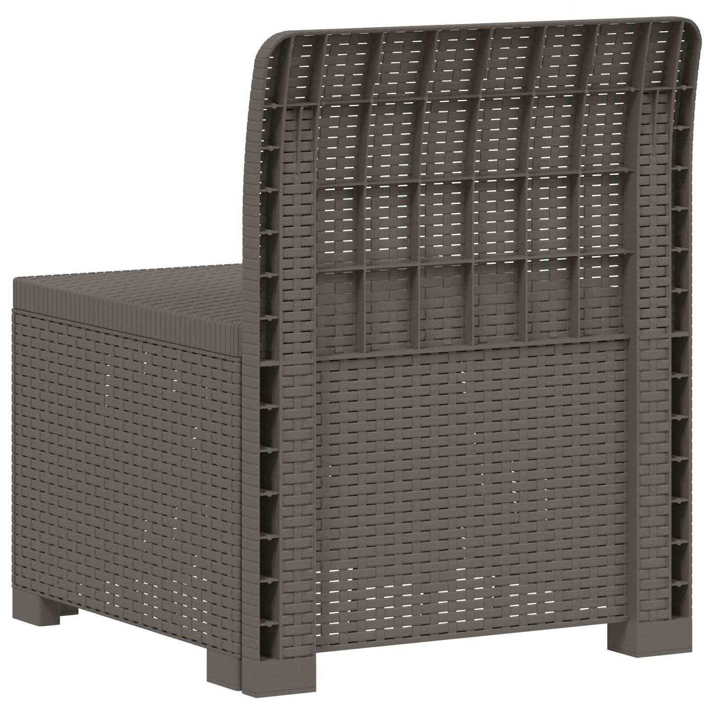 vidaXL 1-Seater Garden Sofa Rattan Look PP Light Grey