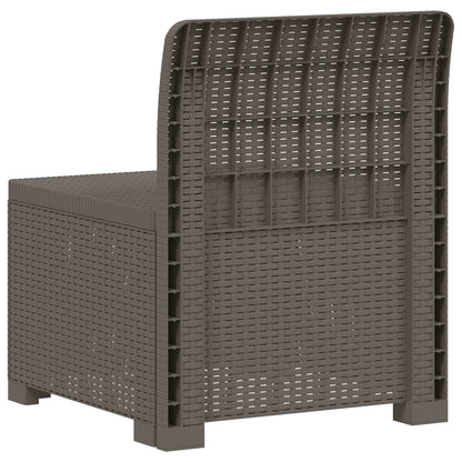 vidaXL 1-Seater Garden Sofa Rattan Look PP Light Grey