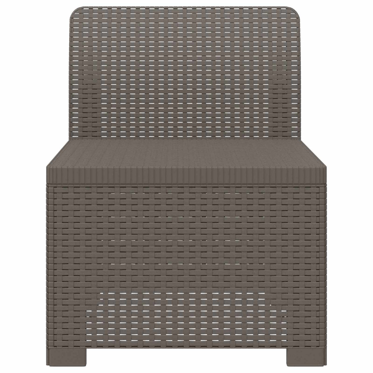 vidaXL 1-Seater Garden Sofa Rattan Look PP Light Grey