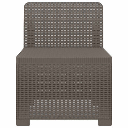 vidaXL 1-Seater Garden Sofa Rattan Look PP Light Grey