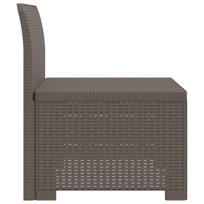 vidaXL 1-Seater Garden Sofa Rattan Look PP Light Grey