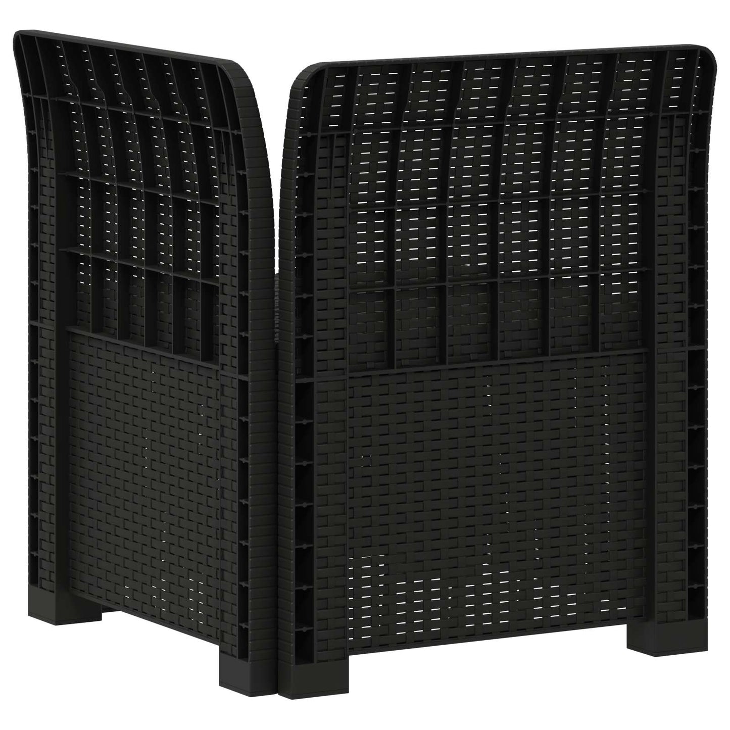 vidaXL 1-Seater Garden Sofa Rattan Look PP Anthracite