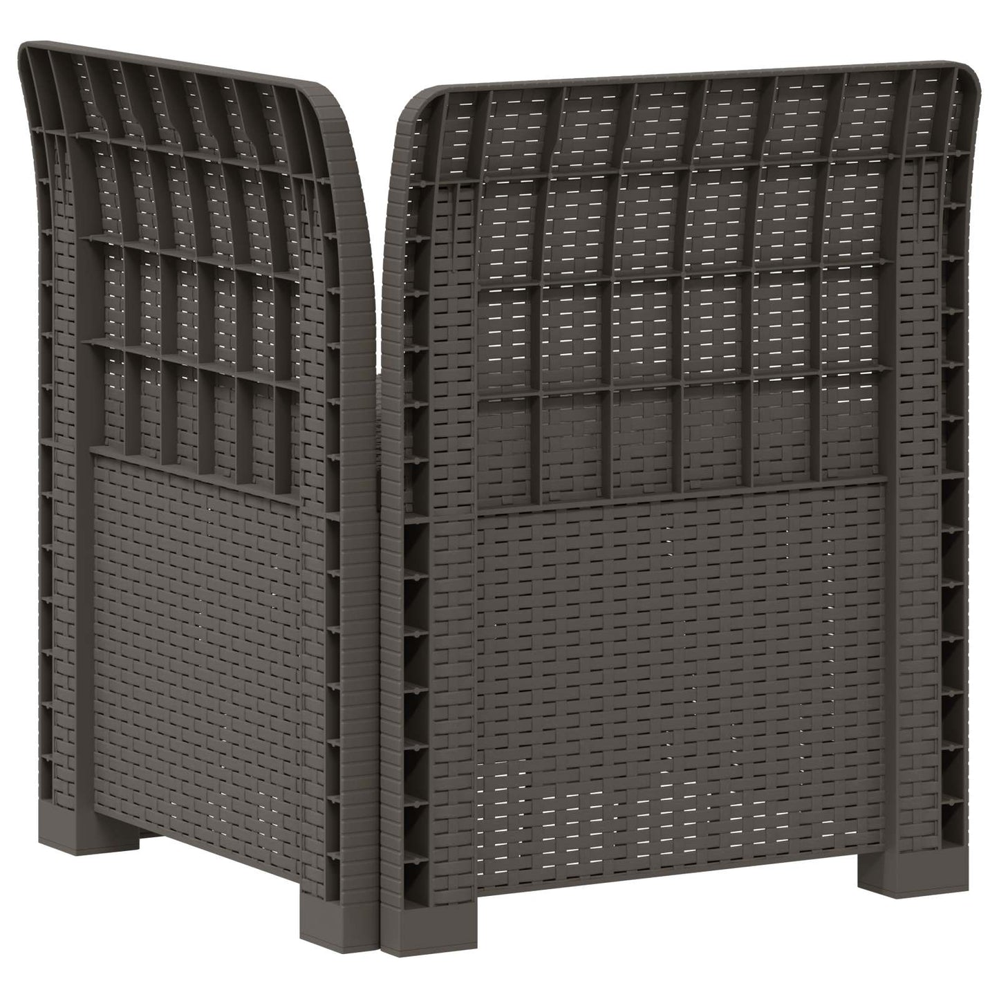 vidaXL 1-Seater Garden Sofa Rattan Look PP Light Grey