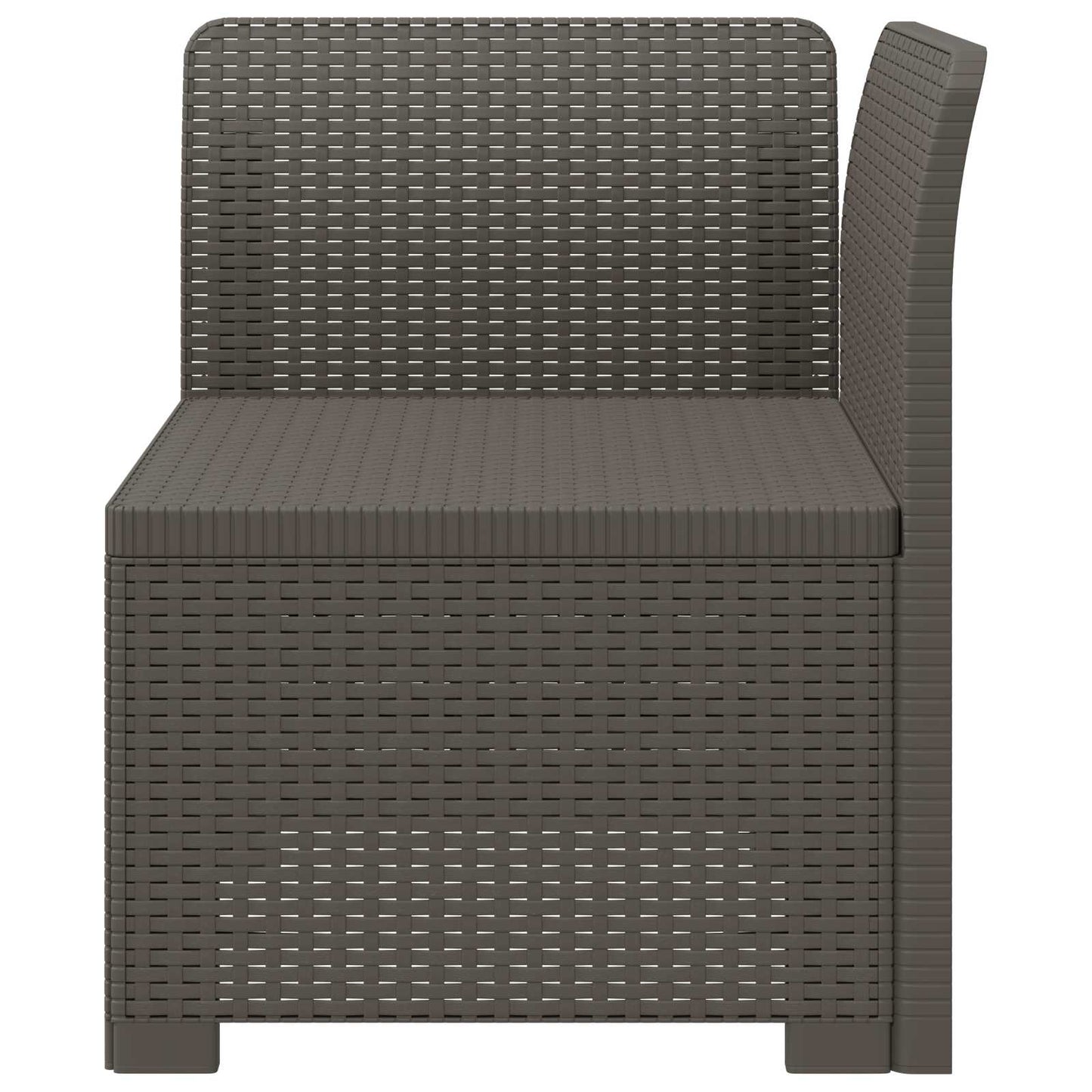 vidaXL 1-Seater Garden Sofa Rattan Look PP Light Grey