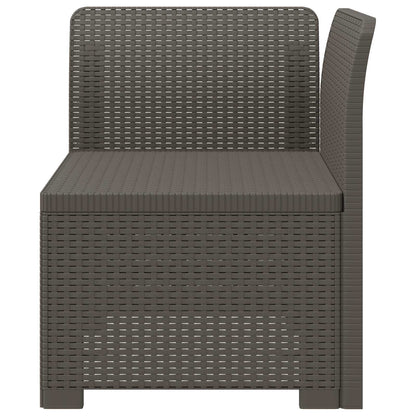 vidaXL 1-Seater Garden Sofa Rattan Look PP Light Grey