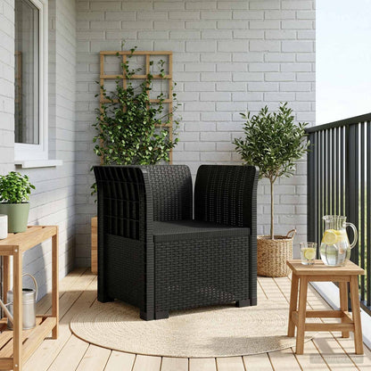 vidaXL 1-Seater Armchair Rattan Look PP Anthracite