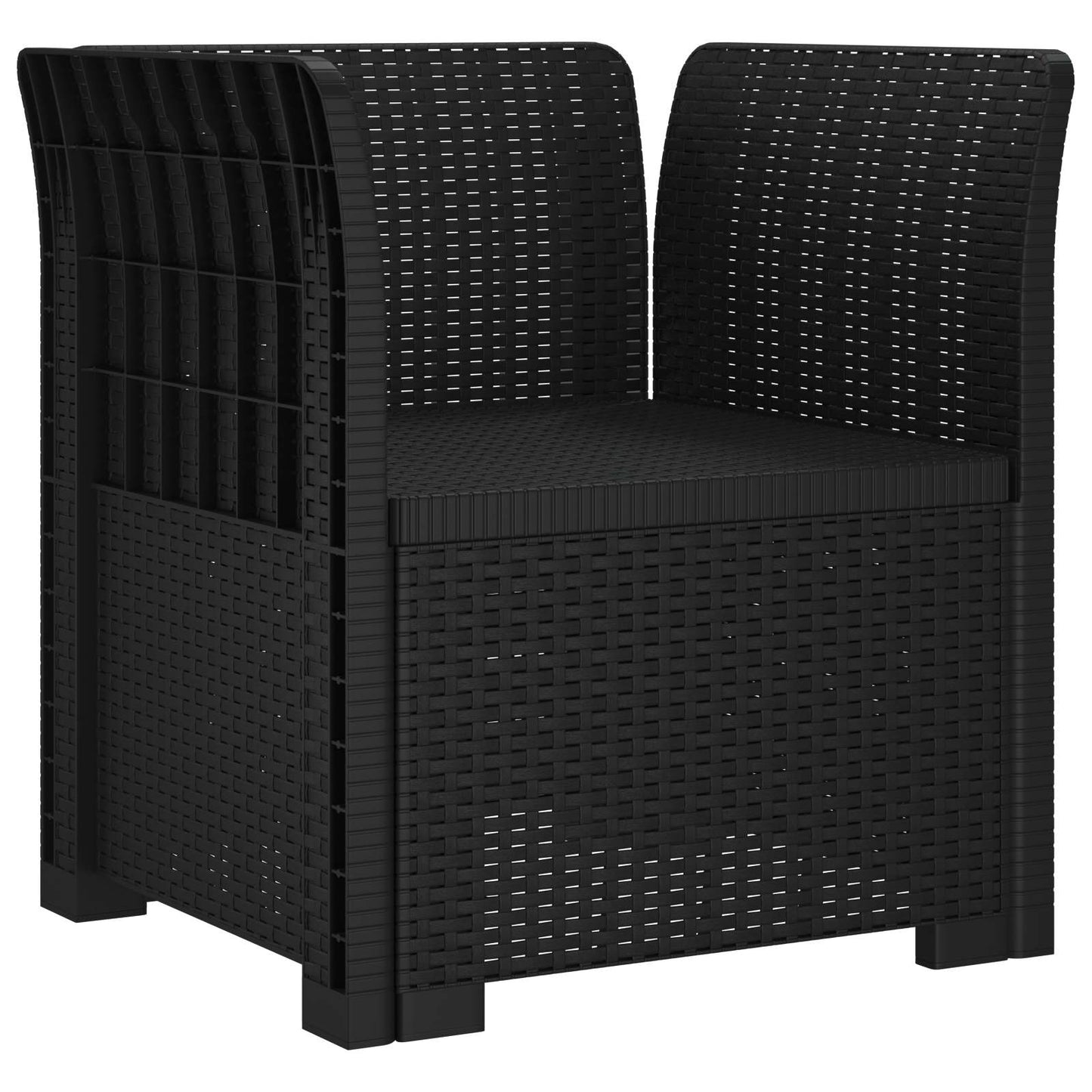 vidaXL 1-Seater Armchair Rattan Look PP Anthracite