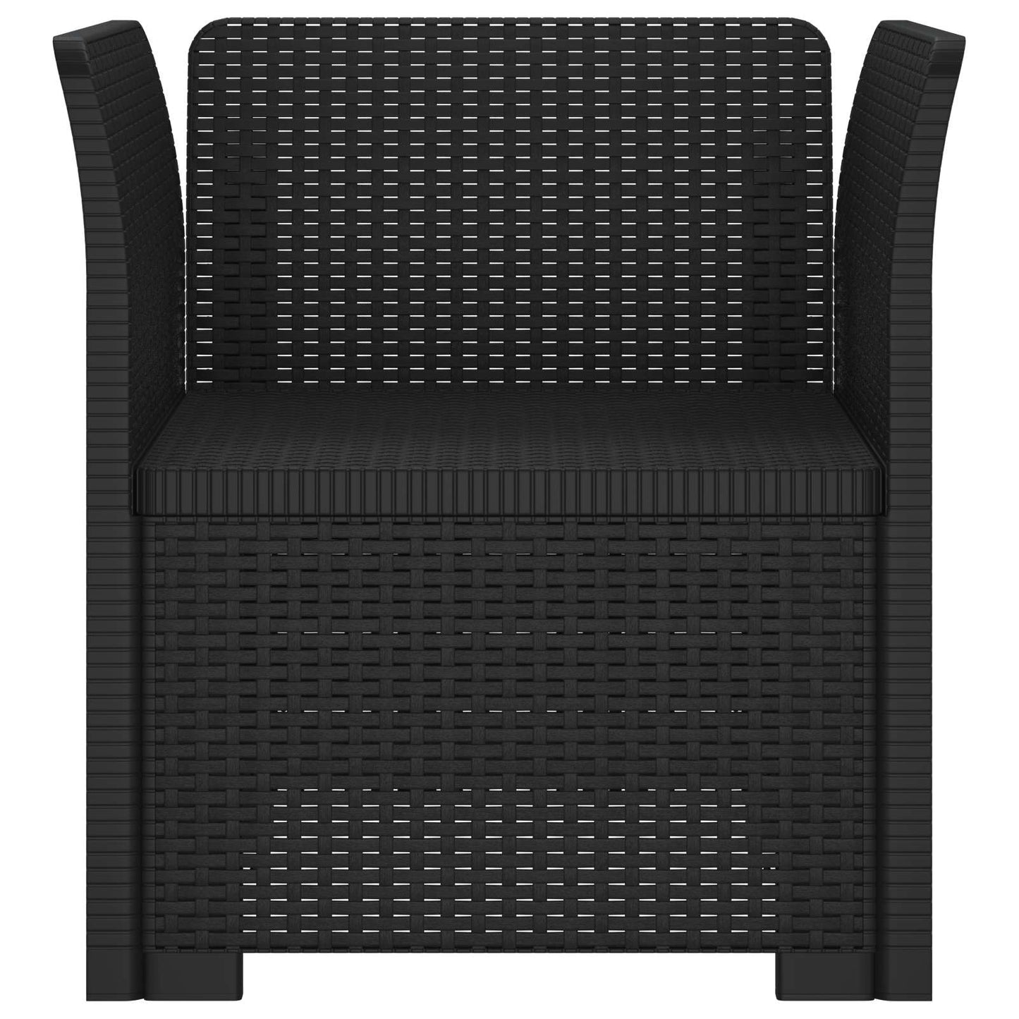vidaXL 1-Seater Armchair Rattan Look PP Anthracite