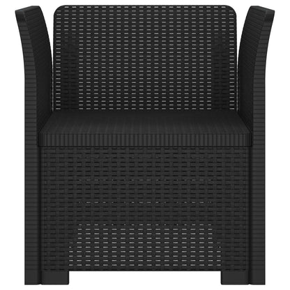 vidaXL 1-Seater Armchair Rattan Look PP Anthracite