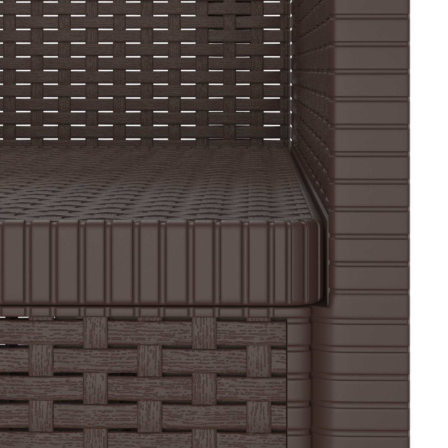 vidaXL 1-Seater Armchair Rattan Look PP Brown