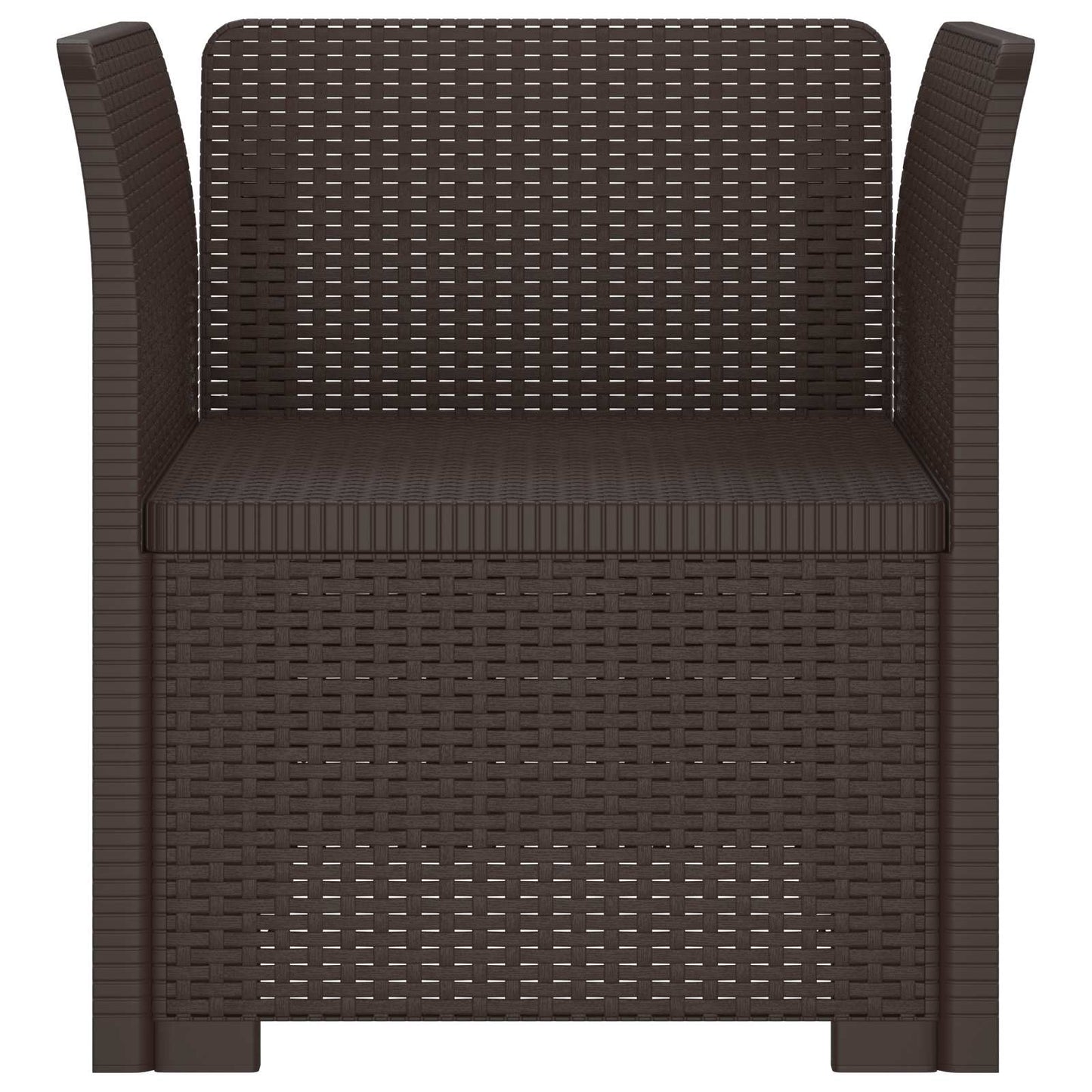 vidaXL 1-Seater Armchair Rattan Look PP Brown
