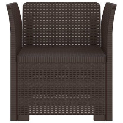 vidaXL 1-Seater Armchair Rattan Look PP Brown