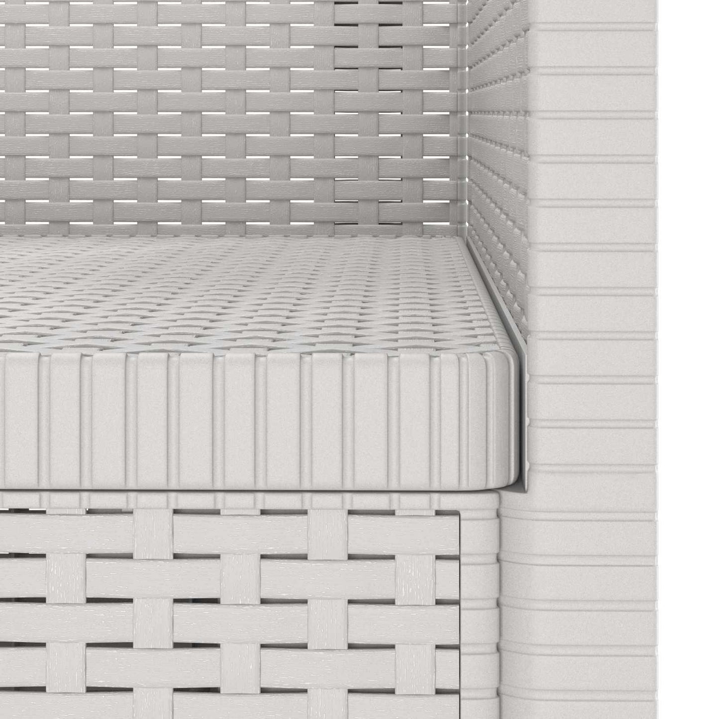 vidaXL 1-Seater Armchair Rattan Look PP White
