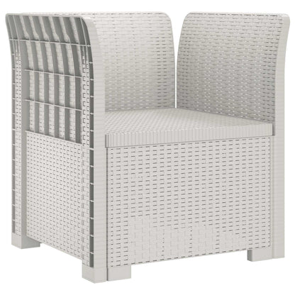 vidaXL 1-Seater Armchair Rattan Look PP White