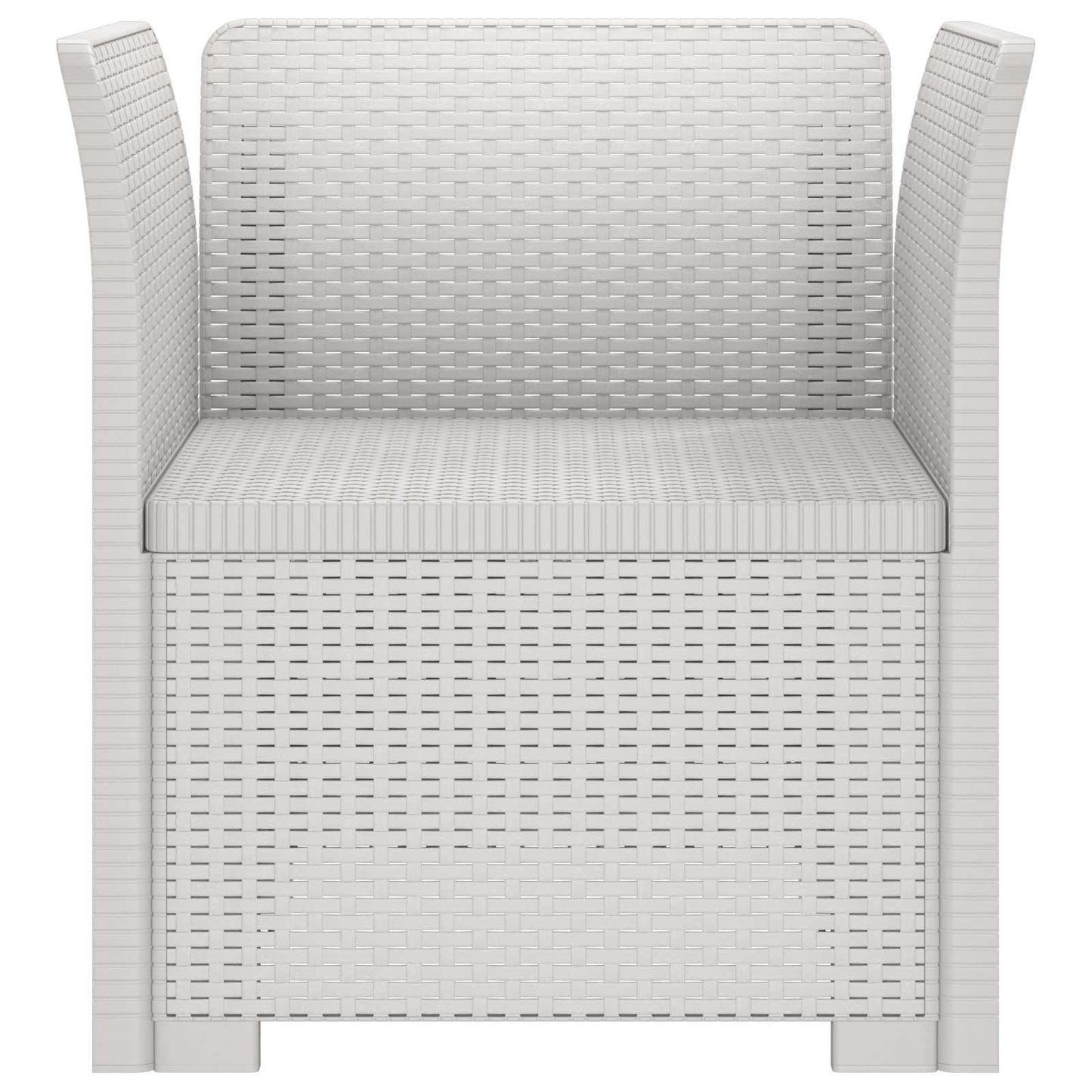 vidaXL 1-Seater Armchair Rattan Look PP White