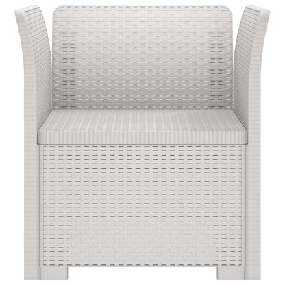 vidaXL 1-Seater Armchair Rattan Look PP White