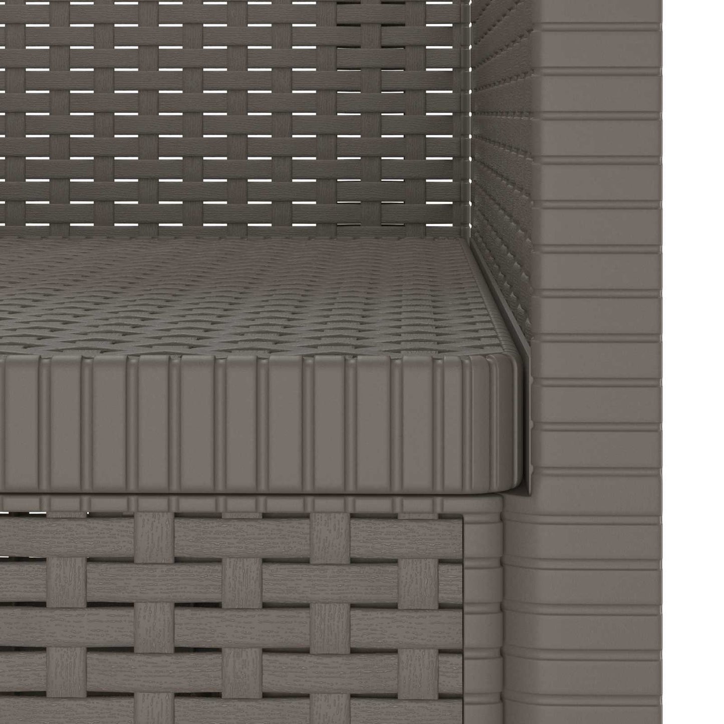 vidaXL 1-Seater Armchair Rattan Look PP Light Grey