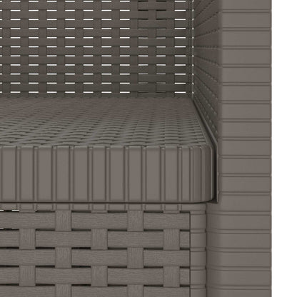 vidaXL 1-Seater Armchair Rattan Look PP Light Grey