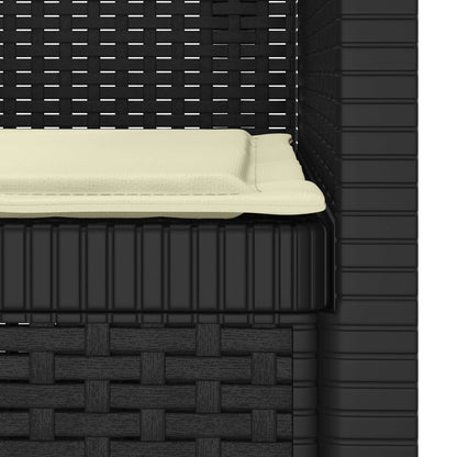 vidaXL 1-Seater Armchair with Cushion Rattan Look PP Anthracite